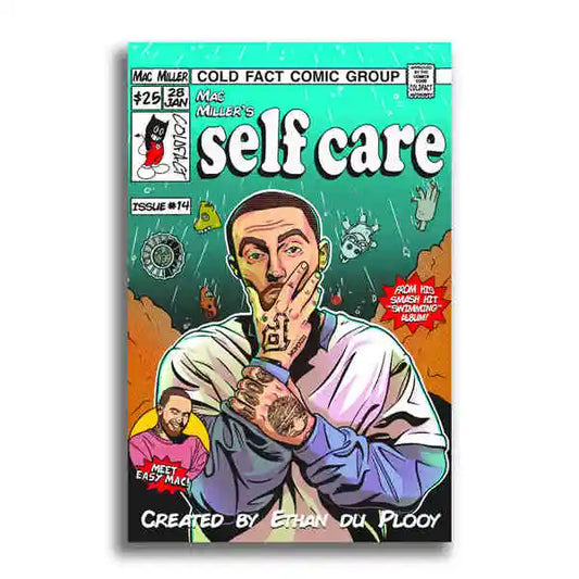 Mac Miller "Self Care" Manga Poster