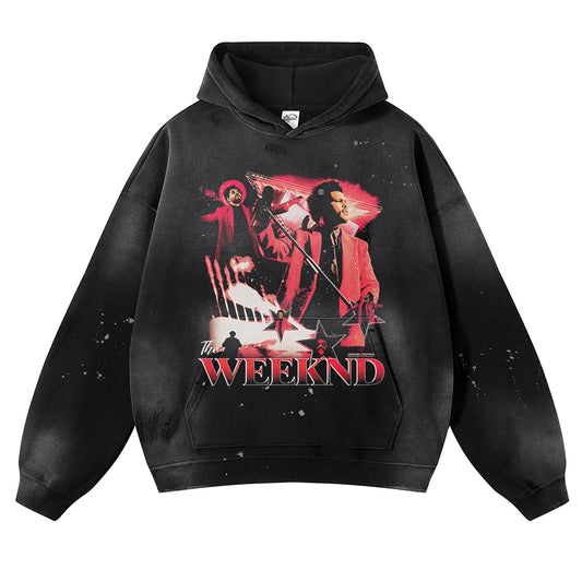 The Weeknd Distressed Hoodie (Black, S-2XL)