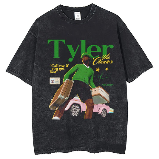 Tyler The Creator CMIYGL Graphic Print T-Shirt (Distressed Black, S-3XL)