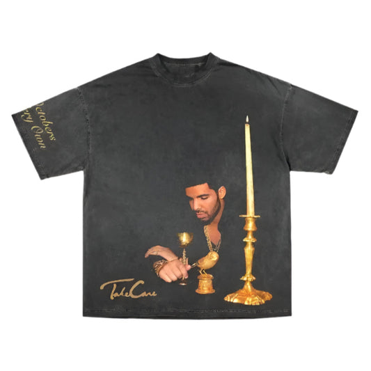 Drake Take Care Front and Back Graphic Tee (Black, S-3XL)