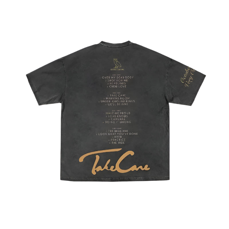 Drake Take Care Front and Back Graphic Tee (Black, S-3XL)