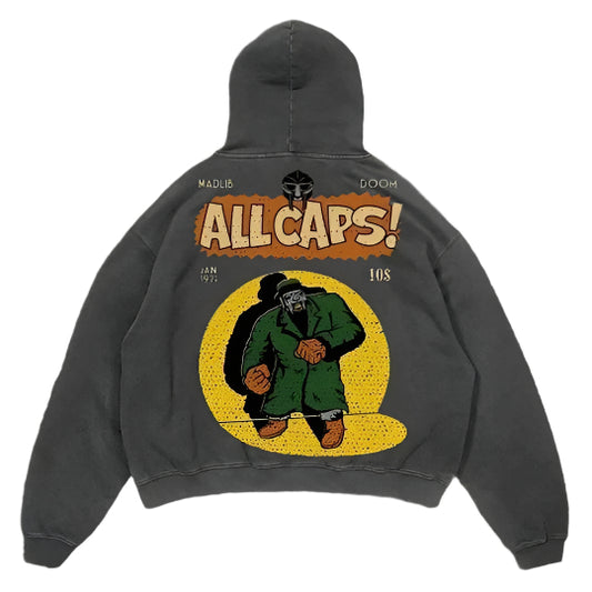 MF Doom ALL CAPS Hoodie