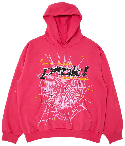 Sp5der P*NK Edition Pink Hoodie