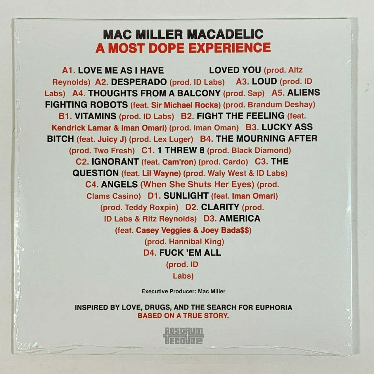 Mac Miller Macadelic 2LP Vinyl Limited Black 12" Record